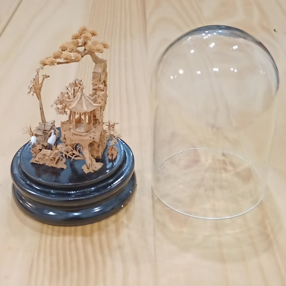 New Vintage Chinese Cork Carving Scenery Picture Sculpture Display - Picture 2 of 16